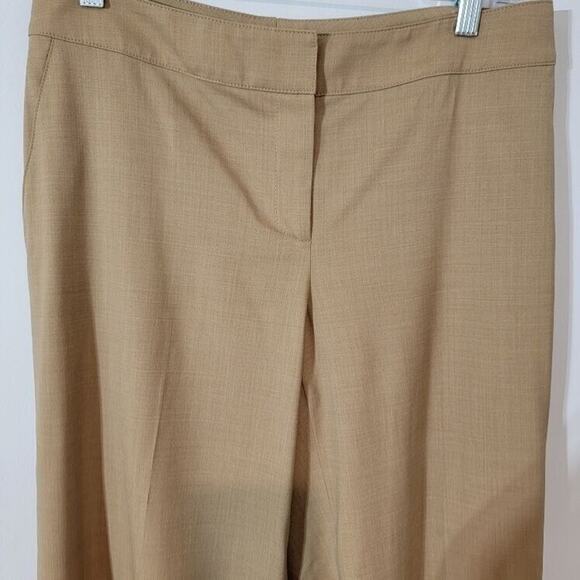 St John Career Pants Flat Front Women's Sz 6 Classic Lightweight Workwear Tan - Picture 5 of 14